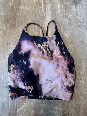 Old Navy Active Dusty Pink Sports Bra with Marble Accent